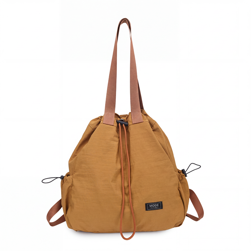 Sac à dos cabas à cordon de serrage grande capacité pour femme