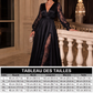 Robe longue élégante pour femme à col V avec empiècements en dentelle