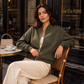 Veste décontractée zippée pour femme