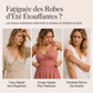 Robe d'été ample en dentelle à col V pour femme
