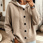 Cardigan en maille à capuche pour femme