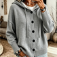 Cardigan en maille à capuche pour femme