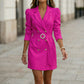 Robe-blazer élégante à double boutonnage pour femme