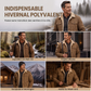 Veste utilitaire cargo décontractée en sherpa pour homme