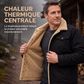 Veste utilitaire cargo décontractée en sherpa pour homme