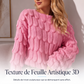 Pull en maille décontracté ajouré pour femme