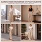 Pantalon de costume taille haute pour femme avec dos élastique