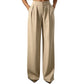Pantalon de costume taille haute pour femme avec dos élastique