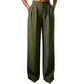 Pantalon de costume taille haute pour femme avec dos élastique
