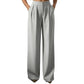 Pantalon de costume taille haute pour femme avec dos élastique
