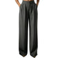 Pantalon de costume taille haute pour femme avec dos élastique