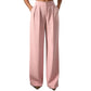 Pantalon de costume taille haute pour femme avec dos élastique