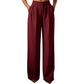 Pantalon de costume taille haute pour femme avec dos élastique