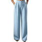 Pantalon de costume taille haute pour femme avec dos élastique