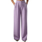 Pantalon de costume taille haute pour femme avec dos élastique