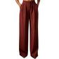 Pantalon de costume taille haute pour femme avec dos élastique
