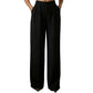 Pantalon de costume taille haute pour femme avec dos élastique