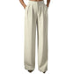 Pantalon de costume taille haute pour femme avec dos élastique
