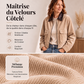 Veste en velours côtelé pour femme avec revers contrasté