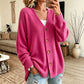 Cardigan en maille oversize à col V pour femme
