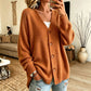 Cardigan en maille oversize à col V pour femme