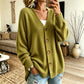 Cardigan en maille oversize à col V pour femme