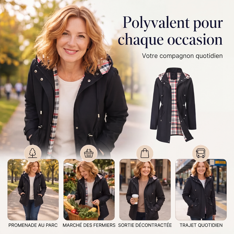 ⏰DERNIER JOUR DE SOLDES : -50 % ✨Veste pour femme chic, légère et imperméable 🍃🧥- Alliez style et résistance à toutes les tempêtes !