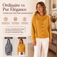 Cardigan en maille à col irrégulier pour femme