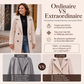 Manteau en laine à double boutonnage pour femme