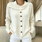 Cardigan en maille à col irrégulier pour femme