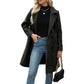 Manteau en laine à double boutonnage pour femme