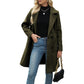Manteau en laine à double boutonnage pour femme