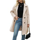 Manteau en laine à double boutonnage pour femme