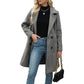 Manteau en laine à double boutonnage pour femme