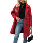 Manteau en laine à double boutonnage pour femme