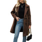 Manteau en laine à double boutonnage pour femme