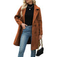Manteau en laine à double boutonnage pour femme