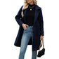 Manteau en laine à double boutonnage pour femme