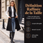 Veste longue chic sans manches et à devant ouvert pour femme