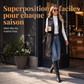 Veste longue chic sans manches et à devant ouvert pour femme