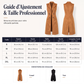 Veste longue chic sans manches et à devant ouvert pour femme