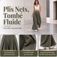 Pantalon large plissé pour femme