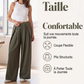 Pantalon large plissé pour femme