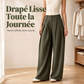 Pantalon large plissé pour femme