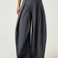 Pantalon large plissé pour femme