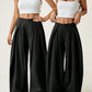 Pantalon large plissé pour femme