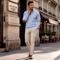 Sweat-shirt décontracté ample en jacquard pour homme