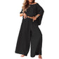 Ensemble pour femme : haut à épaules dénudées et pantalon large