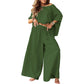 Ensemble pour femme : haut à épaules dénudées et pantalon large