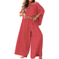 Ensemble pour femme : haut à épaules dénudées et pantalon large